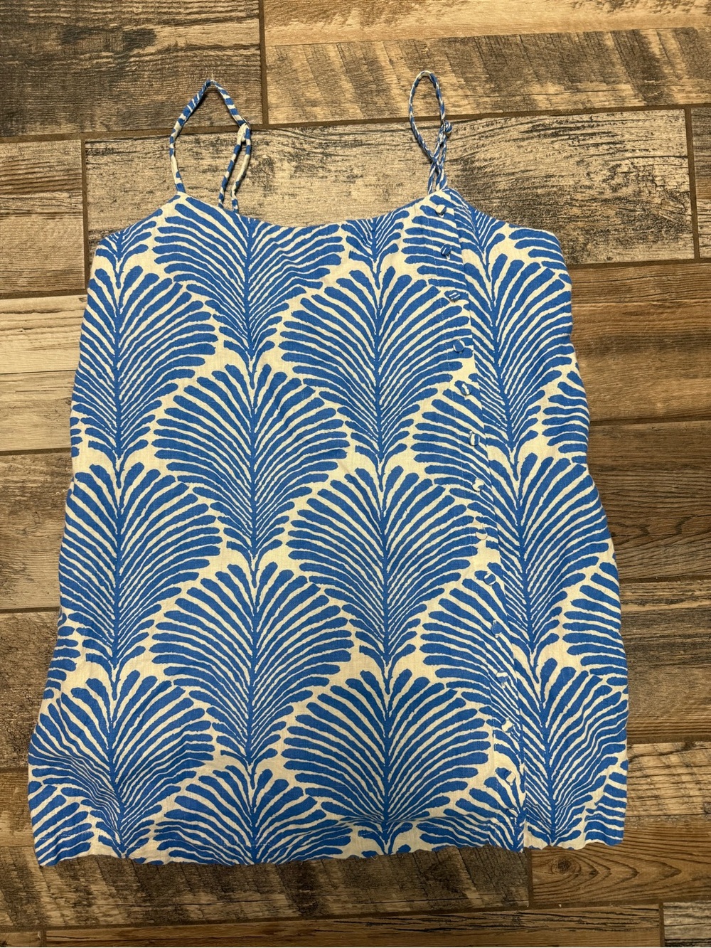 Abercrombie & Fitch Blue and White Printed Midi Dress